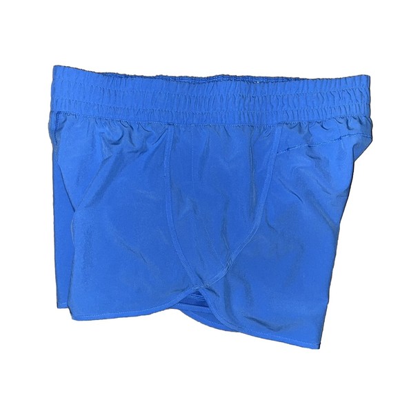 Avia Shine Running Shorts Side Zip Pocket Pull On Elastic Lined XL 16/18 Blue - Picture 4 of 12